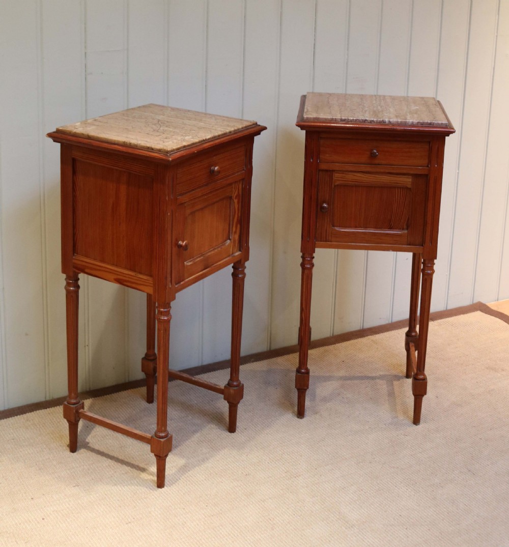 Pair Of Marble Top Pot Cupboards View VII