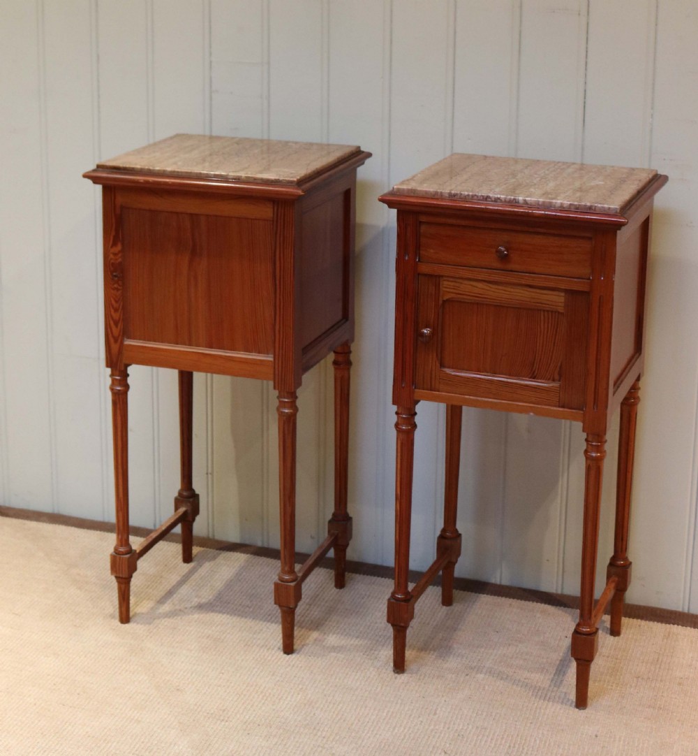 Pair Of Marble Top Pot Cupboards View VIII