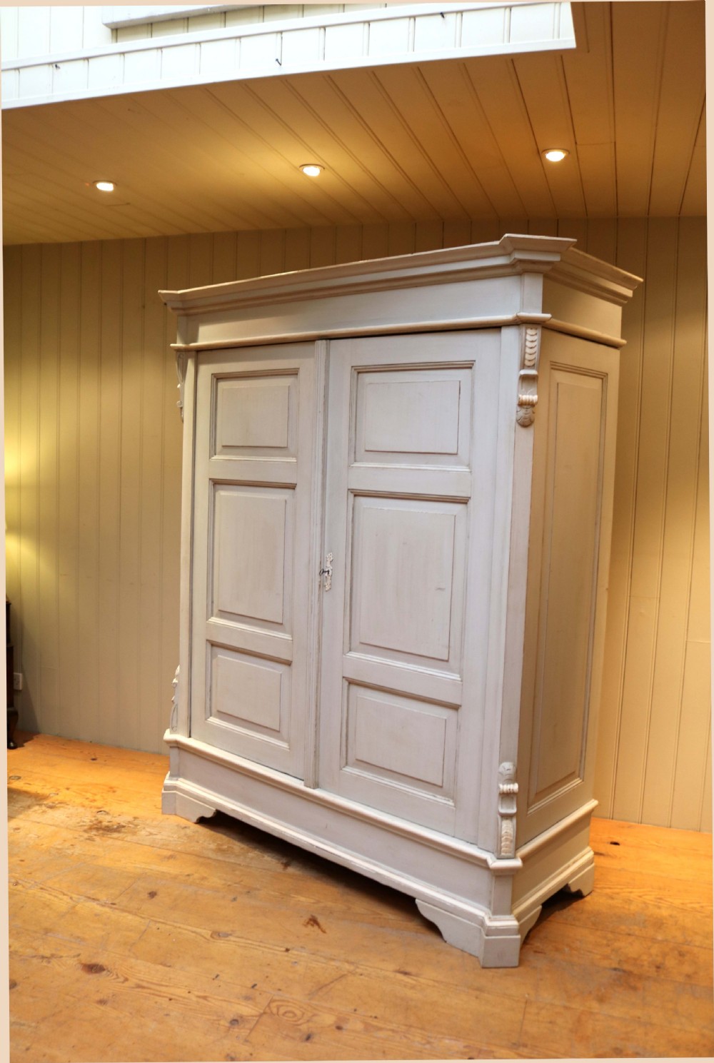 Late 19th Century Continental Painted Wardrobe View V