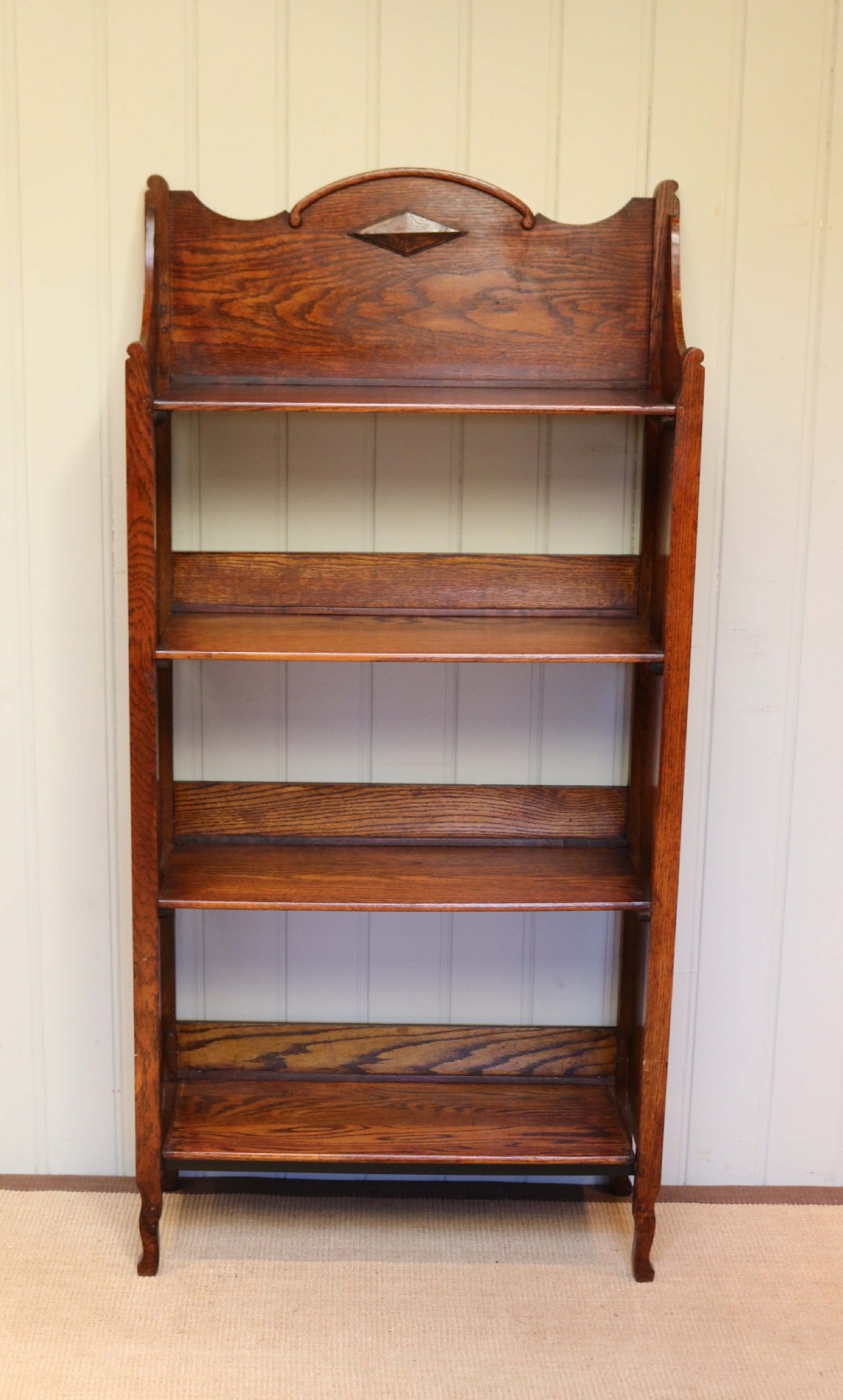 Arts And Crafts Oak Open Bookcase  View VI