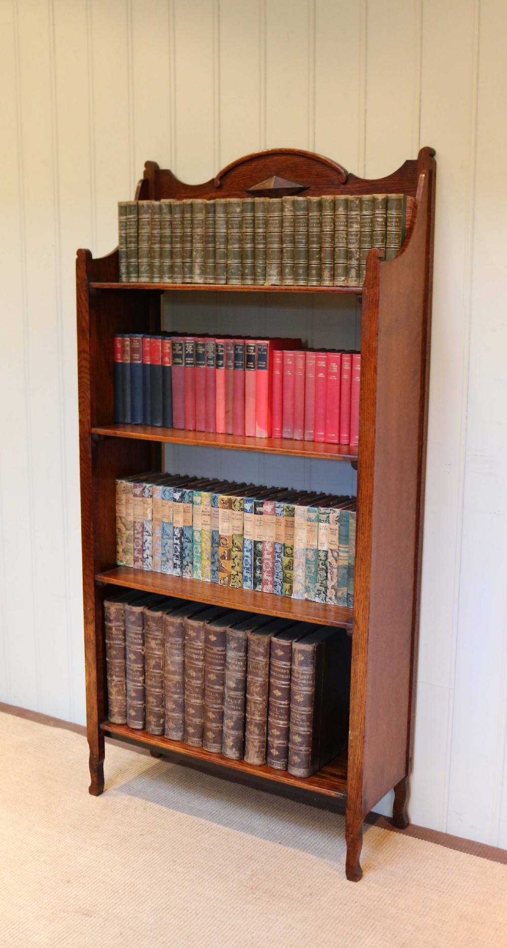 Arts And Crafts Oak Open Bookcase  View VIII