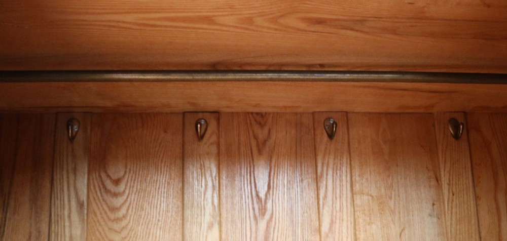 1920s Solid Oak Wardrobe View V