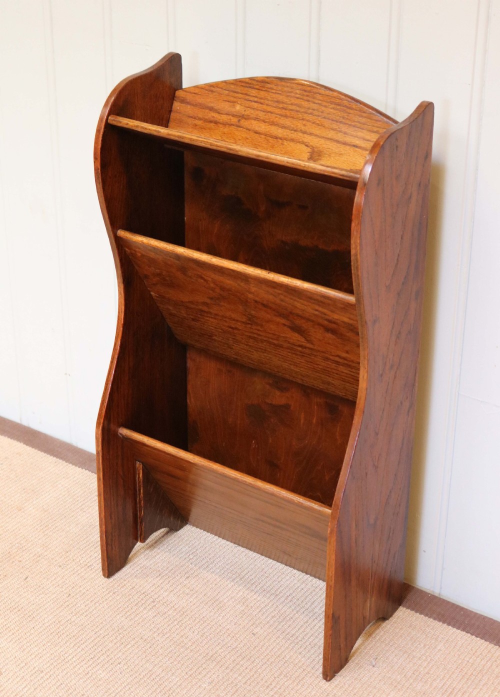 Edwardian Oak Magazine Stand  View II