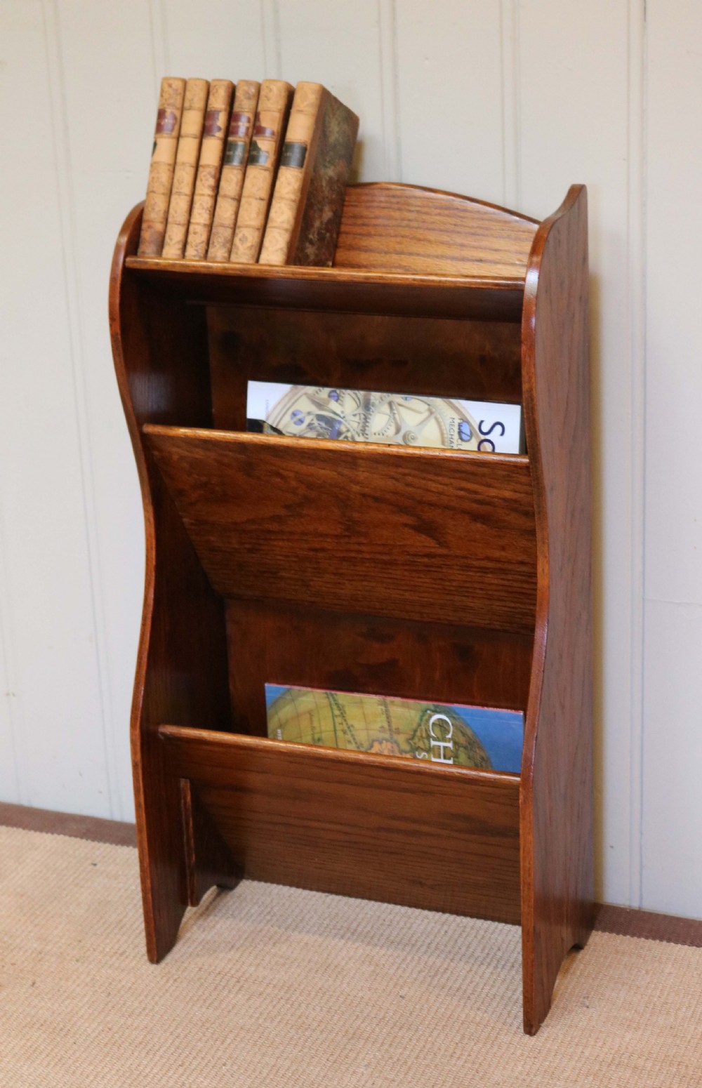 Edwardian Oak Magazine Stand  View V