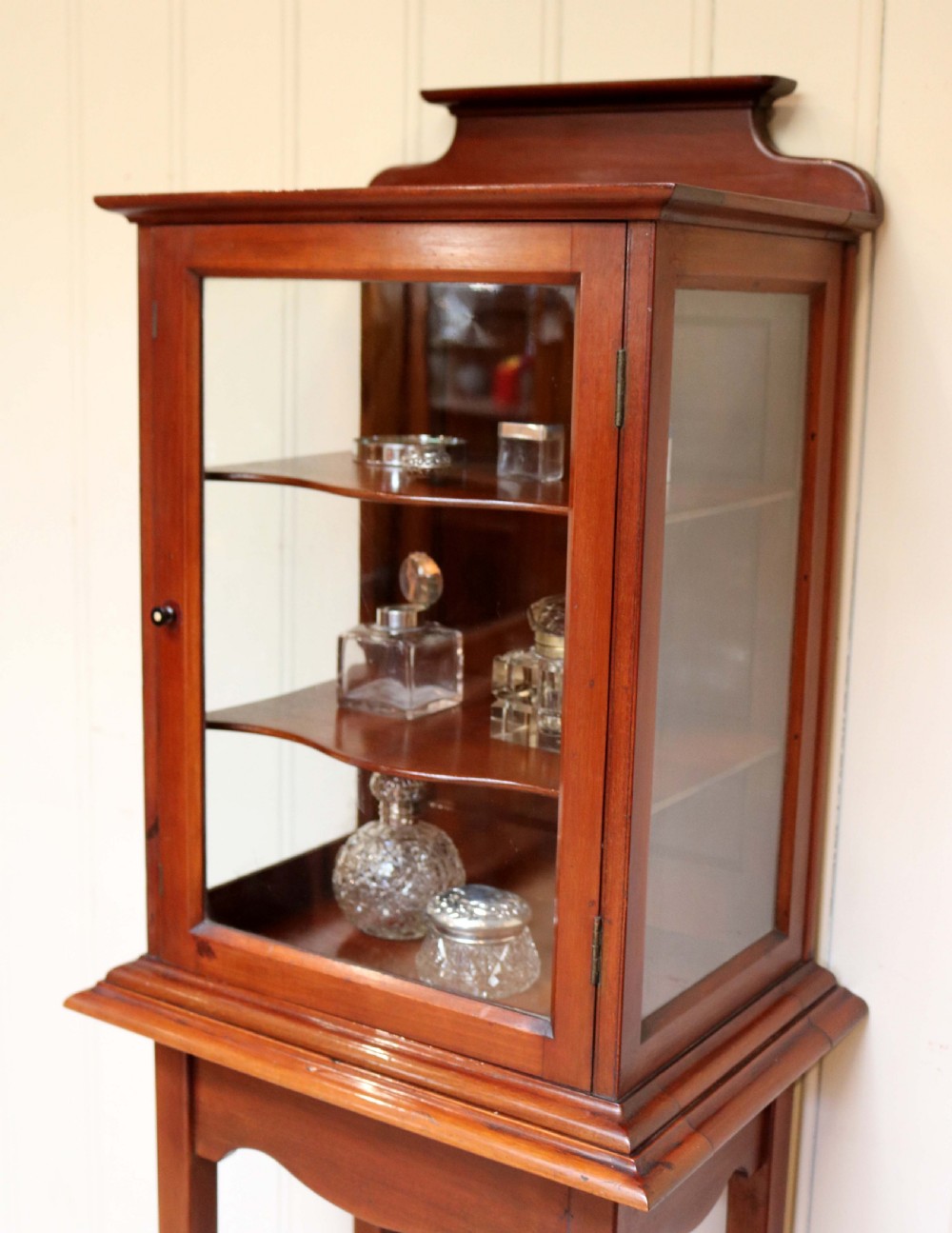 Small Proportioned Mahogany Display Cabinet On Stand View III