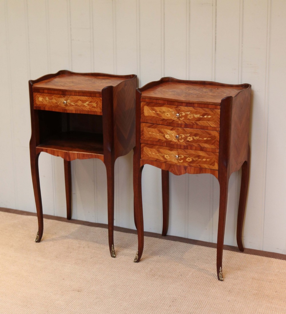 Pair Of French Inlaid Bedside Cabinets View VI