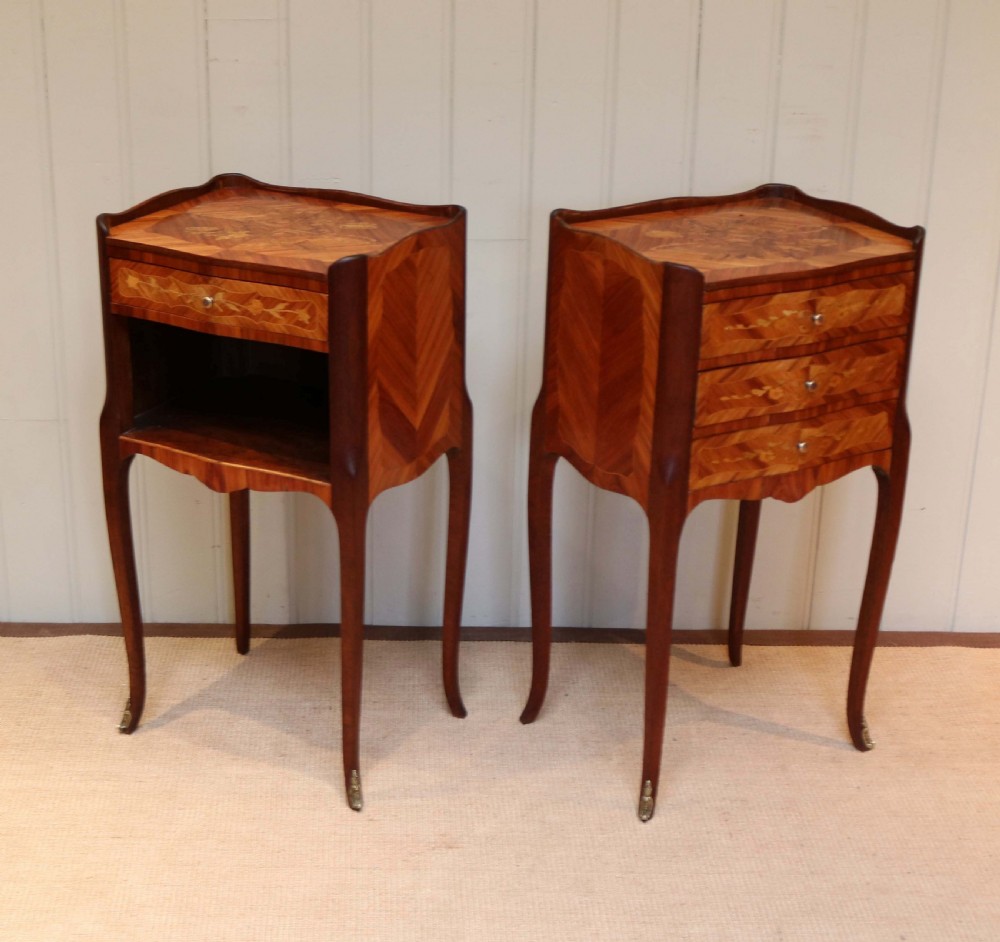 Pair Of French Inlaid Bedside Cabinets View VII