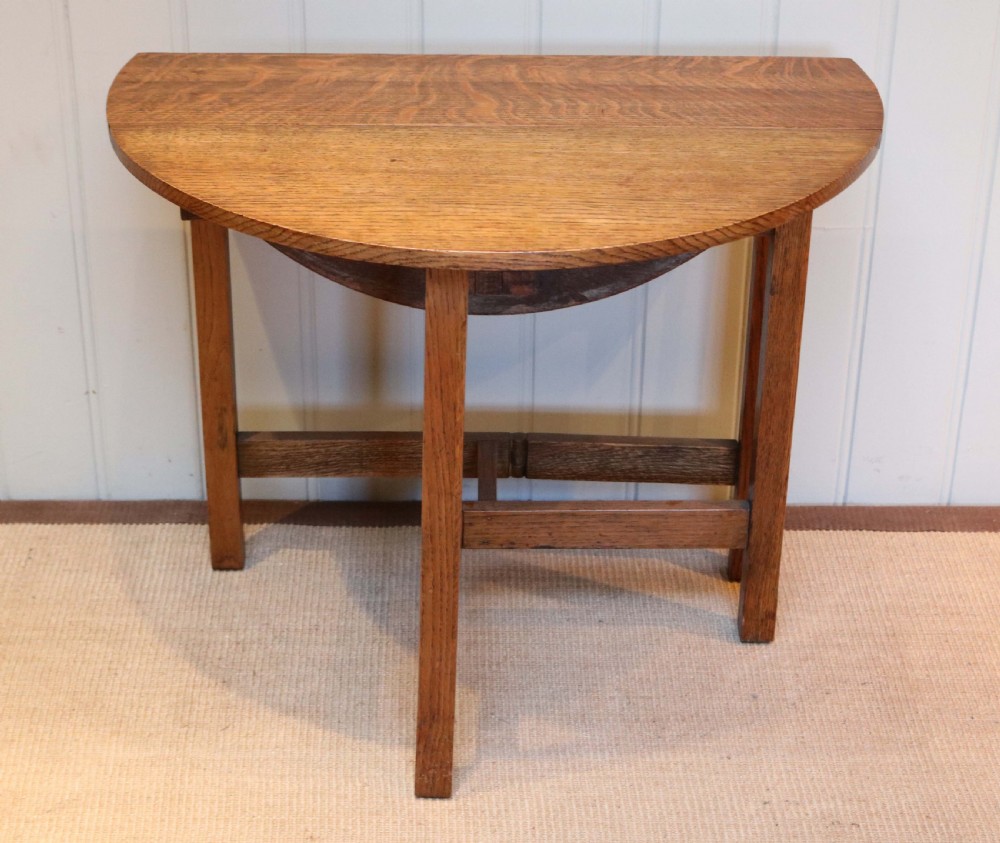 Small Light Oak Drop Leaf Table View II