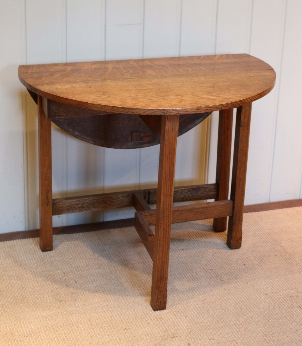 Small Light Oak Drop Leaf Table View VIII