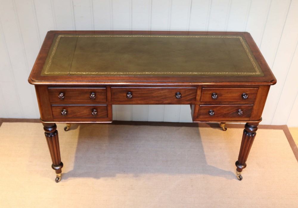 Mahogany Leather Top Desk View II