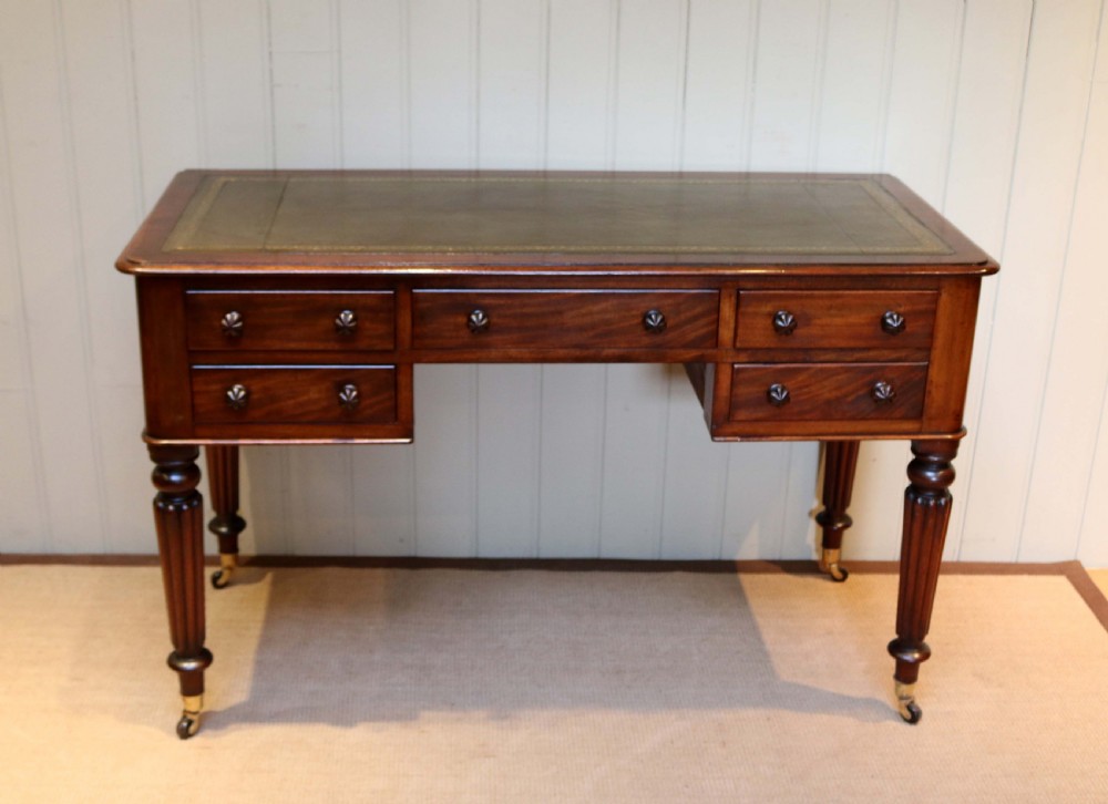 Mahogany Leather Top Desk View IV