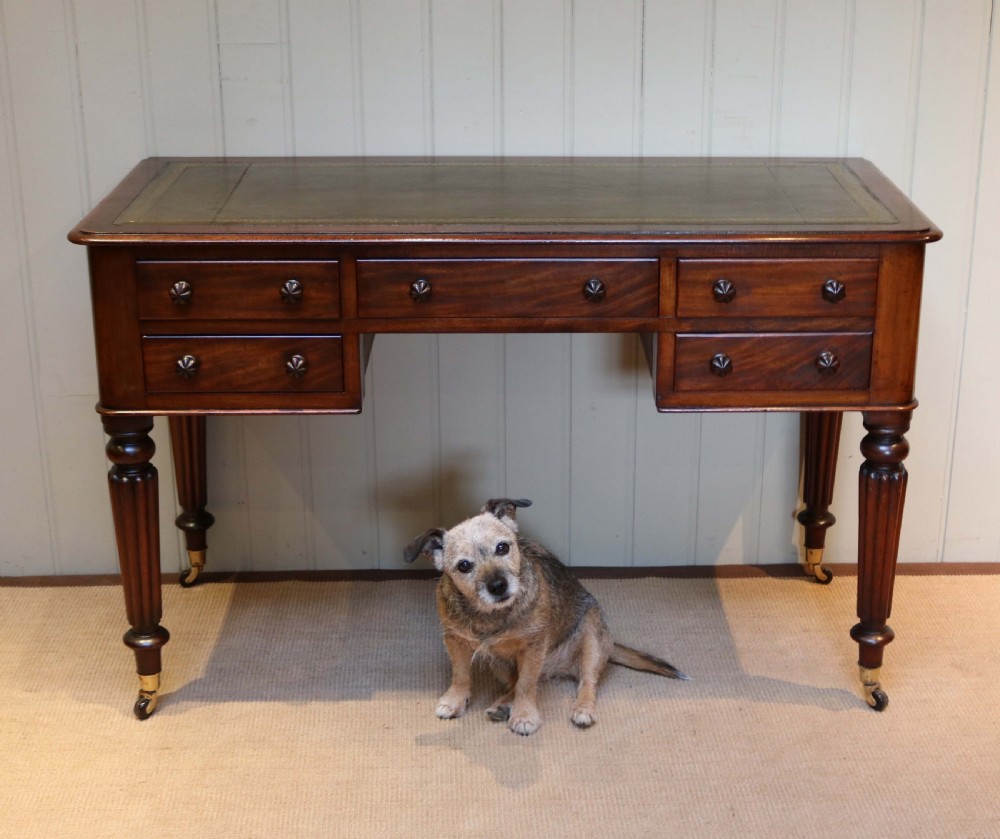 Mahogany Leather Top Desk View V