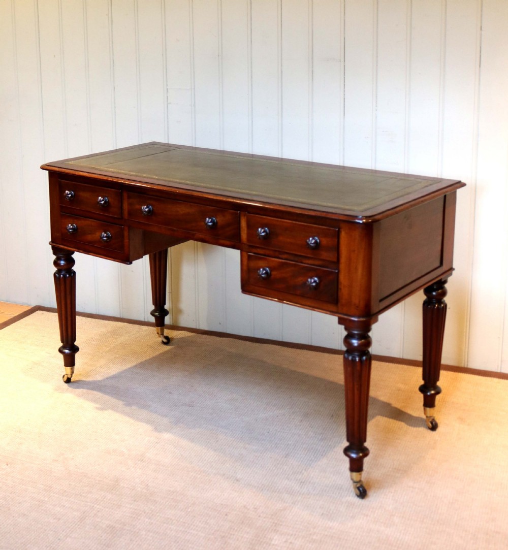 Mahogany Leather Top Desk View VI