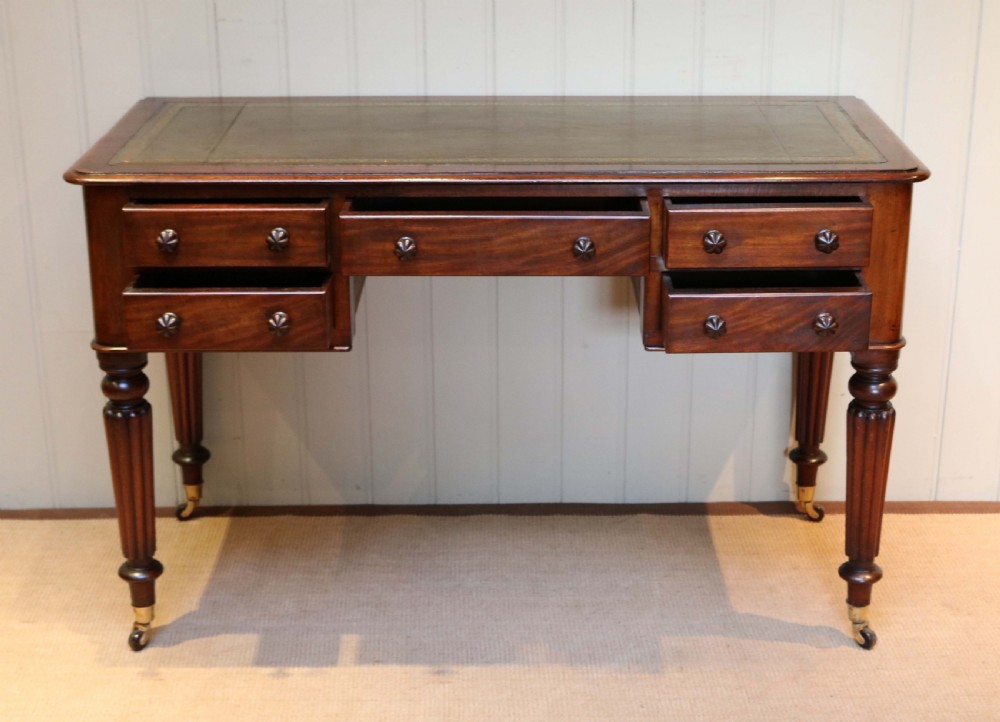 Mahogany Leather Top Desk View VII