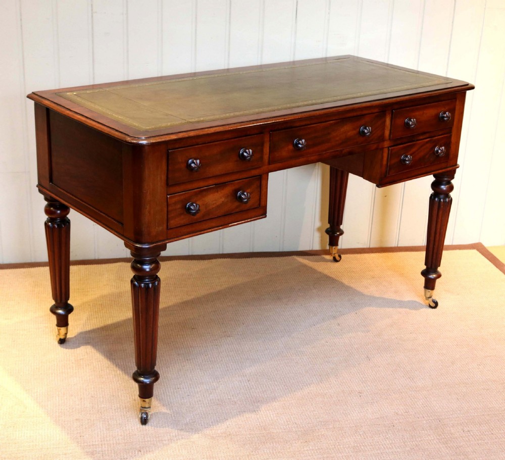 Mahogany Leather Top Desk View VIII
