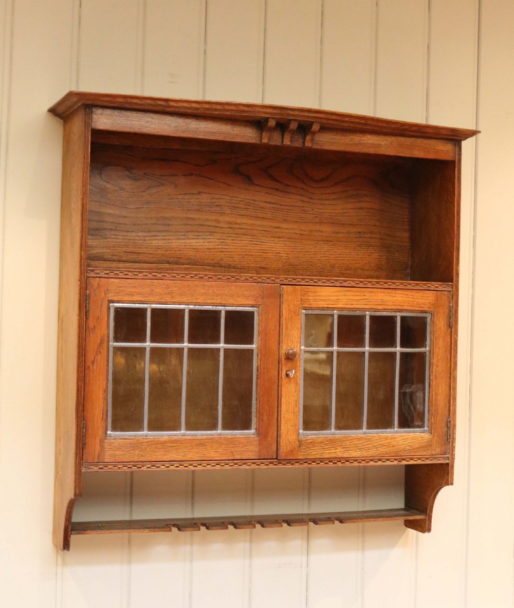 Oak Arts And Crafts Wall Cabinet  View II