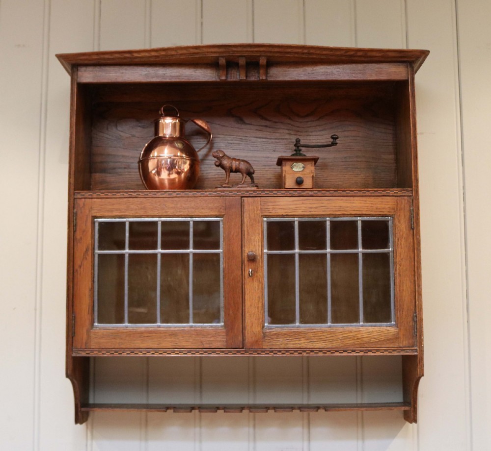 Oak Arts And Crafts Wall Cabinet  View III