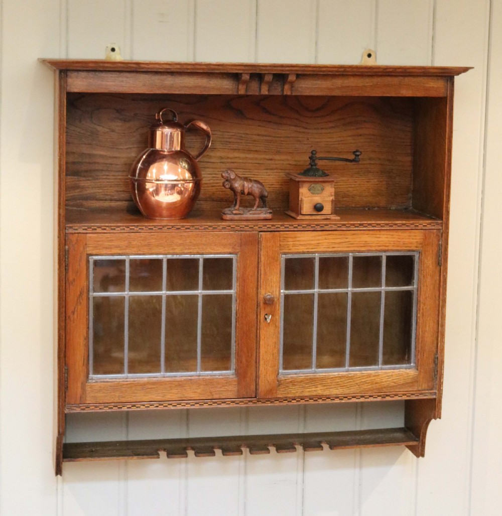 Oak Arts And Crafts Wall Cabinet  View VII