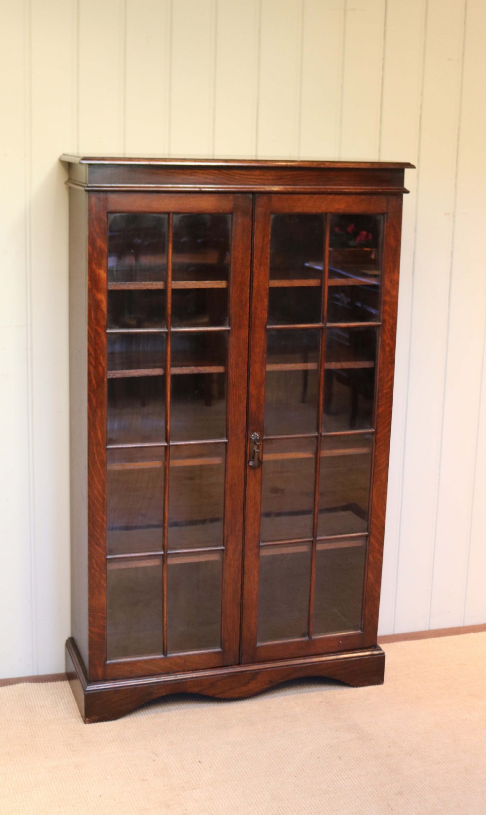 Oak Glazed Bookcase  View II