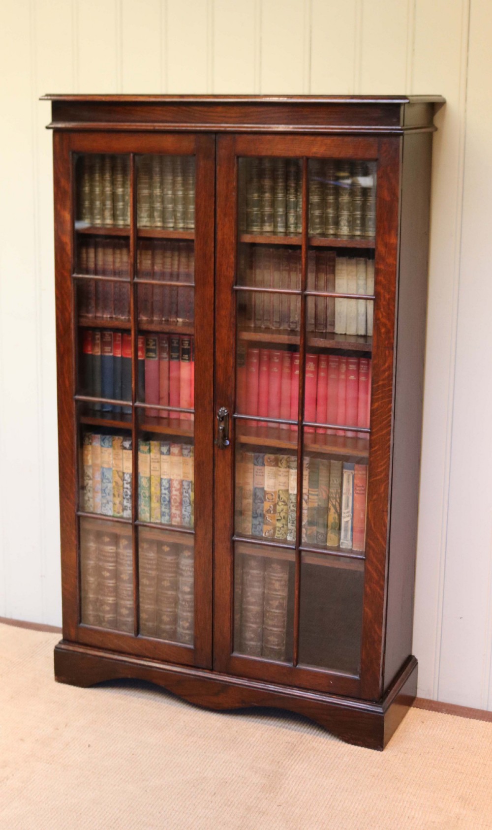 Oak Glazed Bookcase  View III