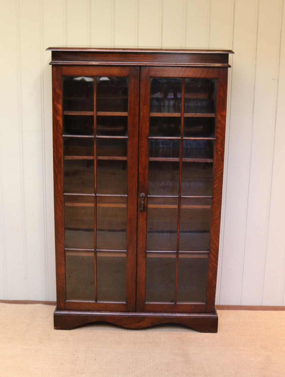 Oak Glazed Bookcase  View IV