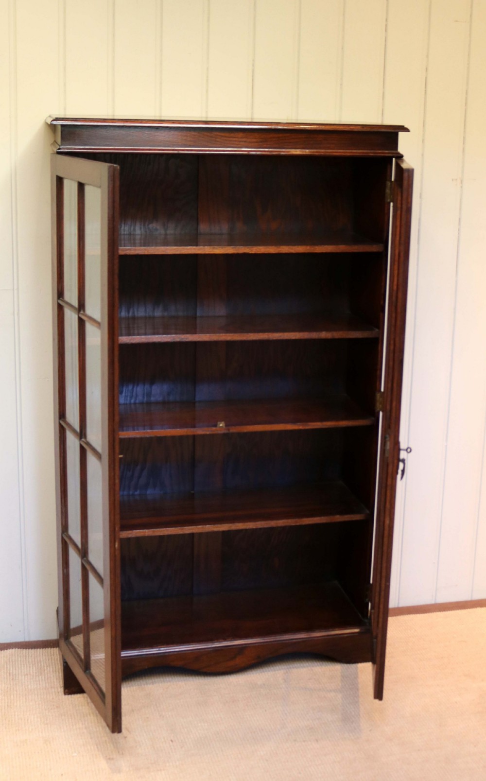 Oak Glazed Bookcase  View VI