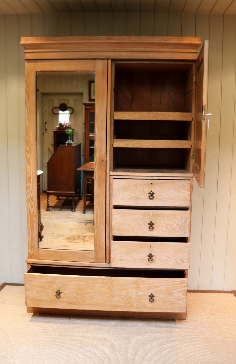 Edwardian Ash Beaconsfield Wardrobe View III