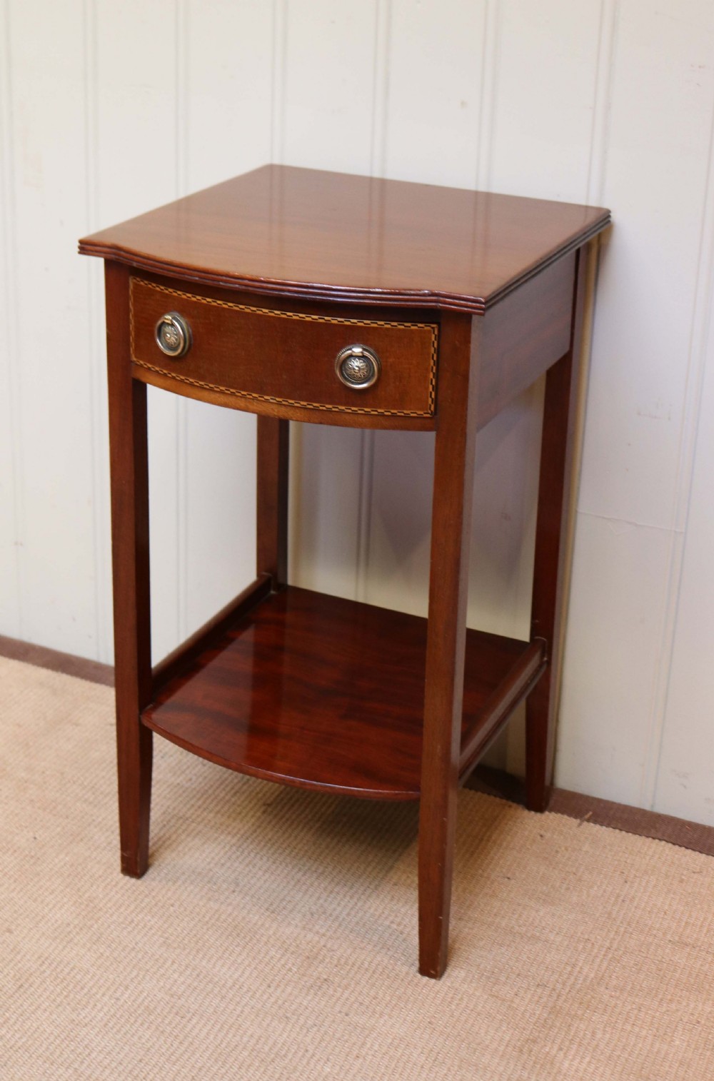 Edwardian Mahogany Serpentine Front Occasional Table View IV