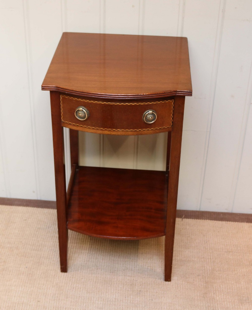 Edwardian Mahogany Serpentine Front Occasional Table View V