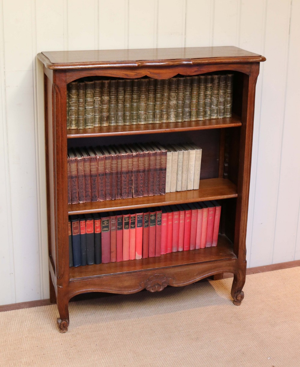 Small French Oak Open Bookcase