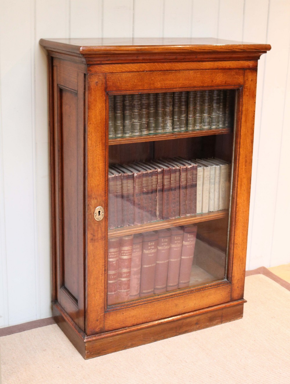 Small Edwardian Oak Bookcase View V