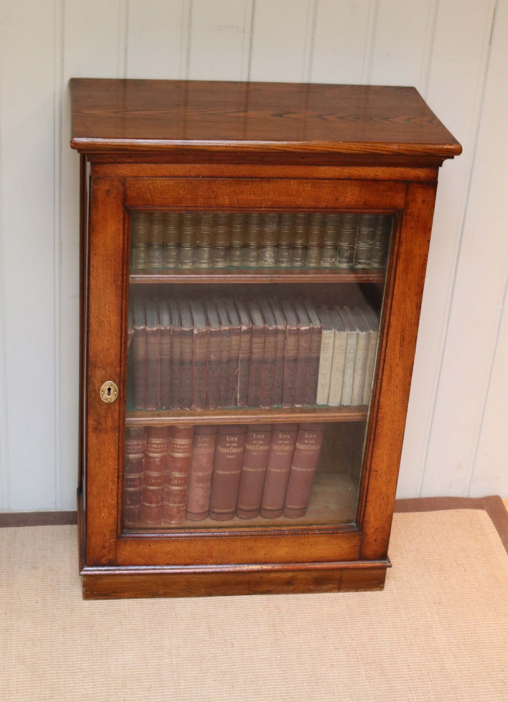 Small Edwardian Oak Bookcase View VII