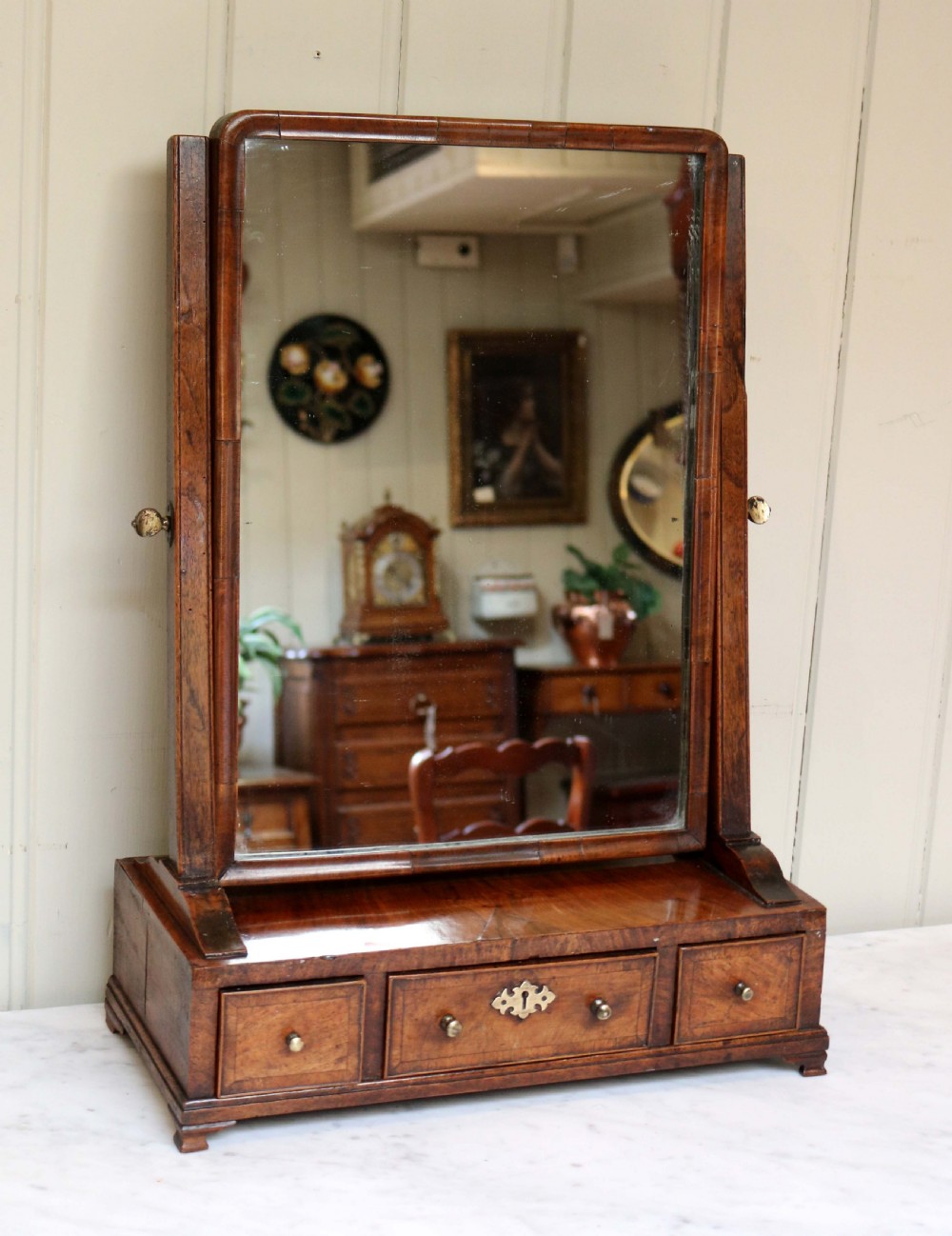 Georgian Walnut Dressing Table Mirror  View III