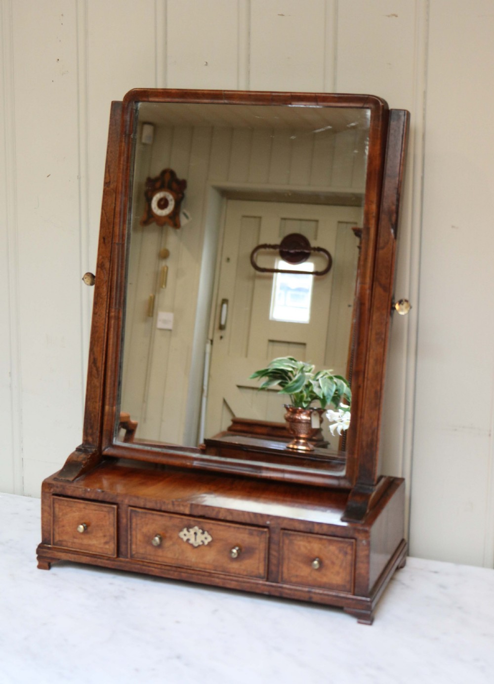 Georgian Walnut Dressing Table Mirror  View IV