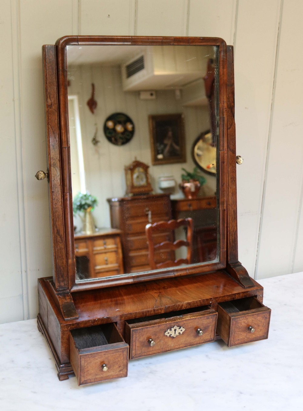 Georgian Walnut Dressing Table Mirror  View VII
