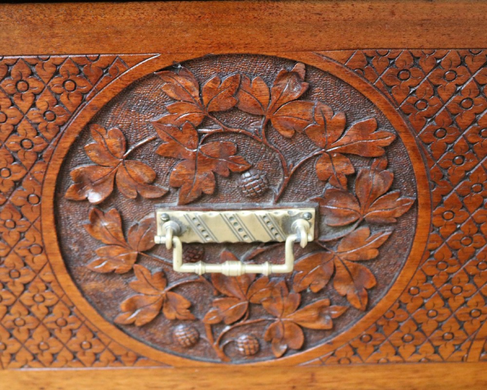 Solid Walnut Asethetic Movement Chest Of Drawers View XI