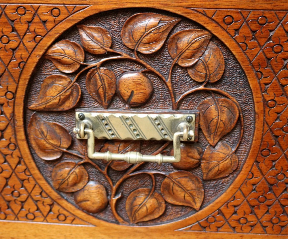 Solid Walnut Asethetic Movement Chest Of Drawers View XIII