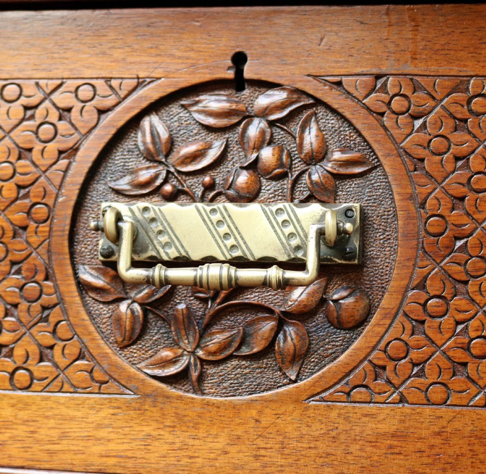 Solid Walnut Asethetic Movement Chest Of Drawers View XV