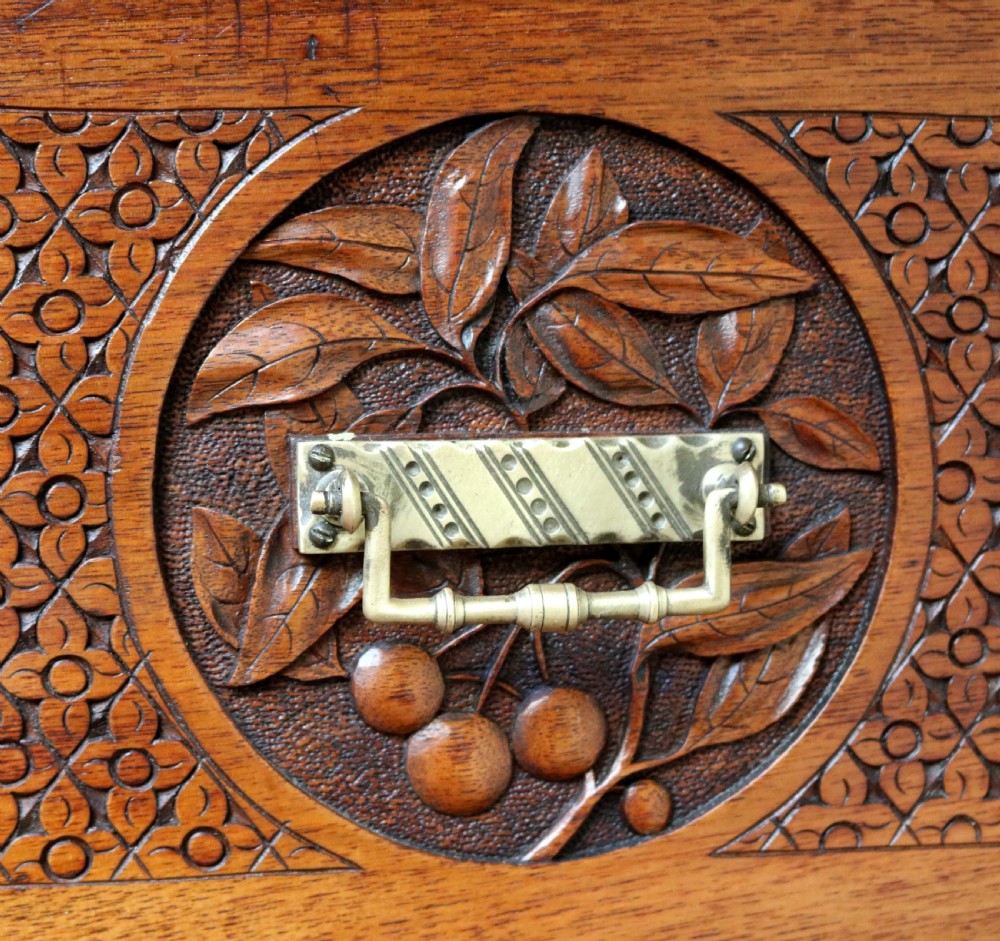 Solid Walnut Asethetic Movement Chest Of Drawers View XVI