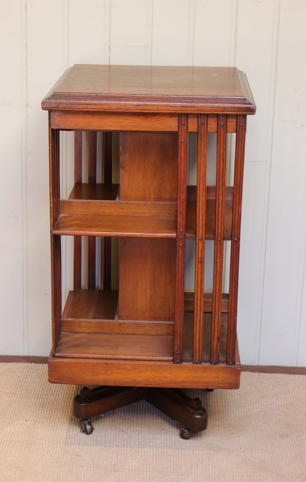 Oak Revolving Bookcase View II