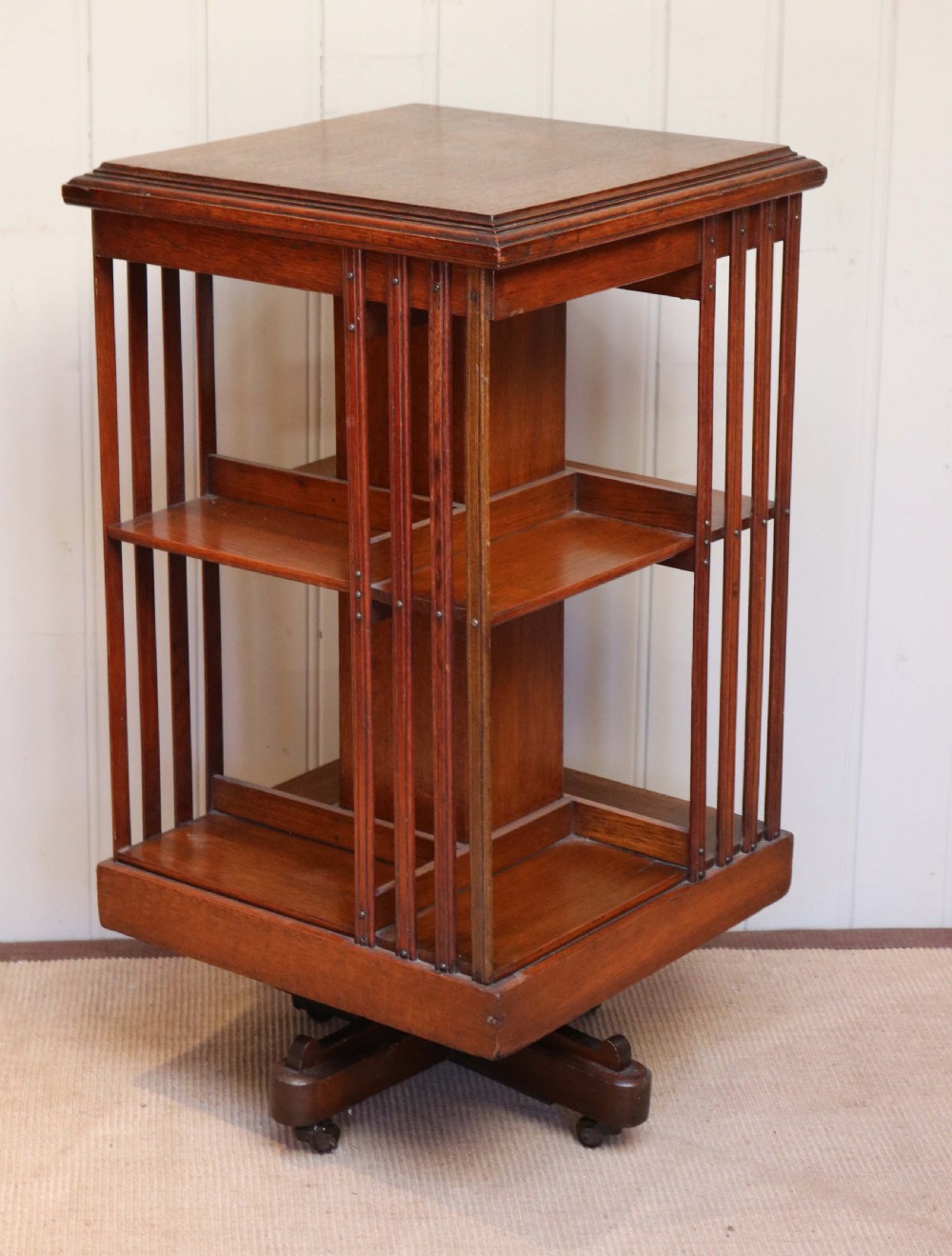 Oak Revolving Bookcase View IV
