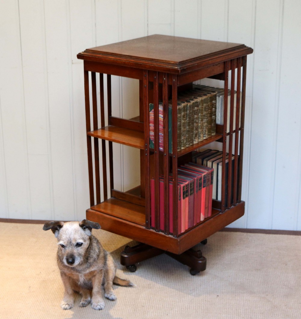 Oak Revolving Bookcase View V