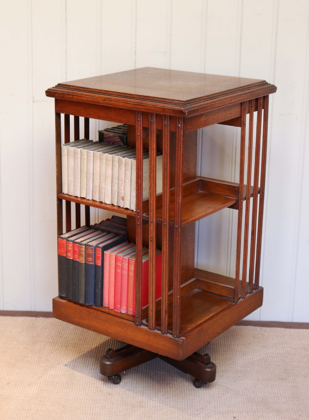 Oak Revolving Bookcase View VII