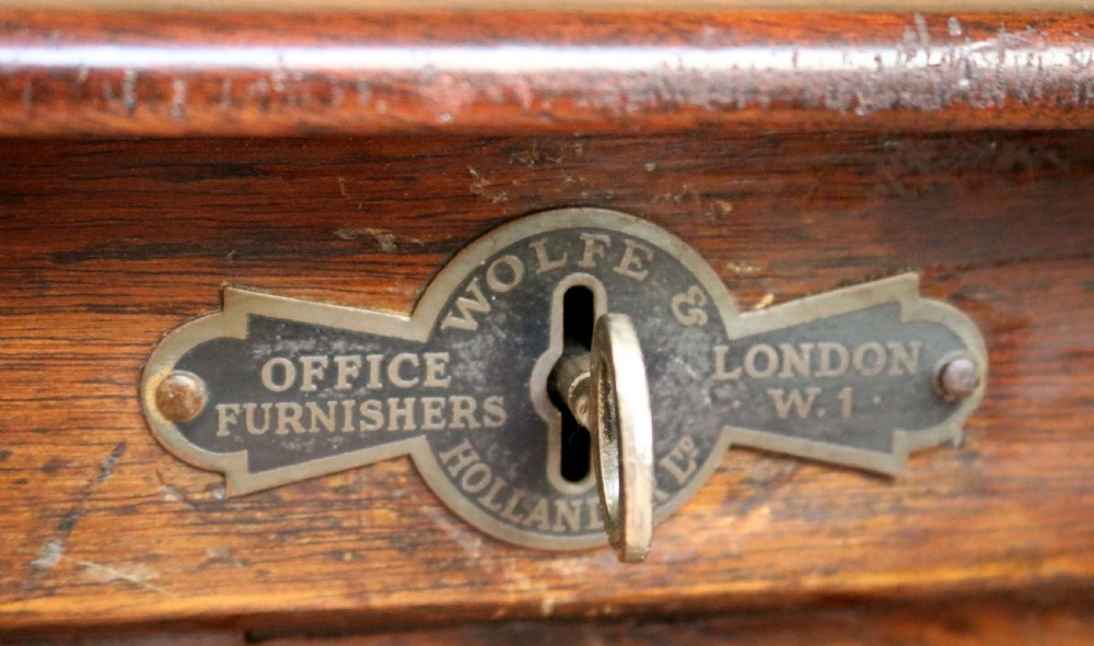 Mahogany Single Tambour Front Filing Cabinet  View VIII