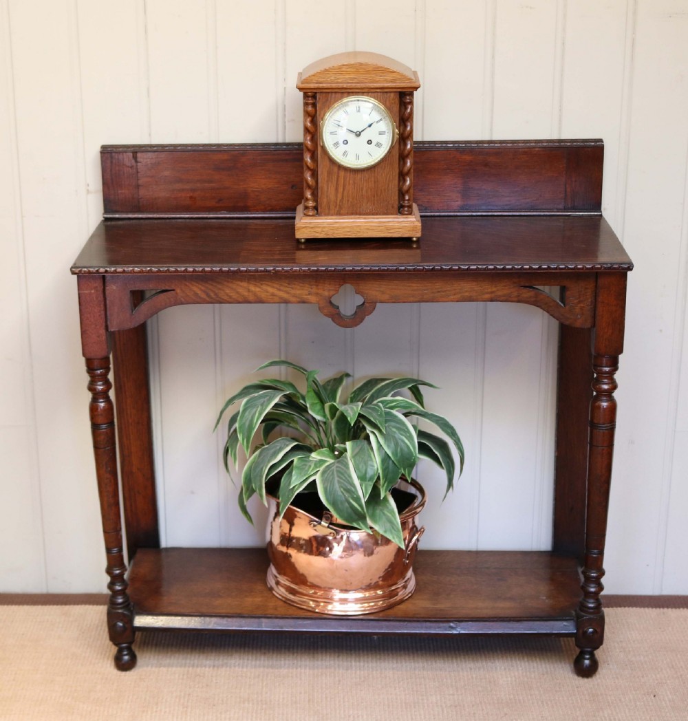 Oak Two Tier Hall Table  View II