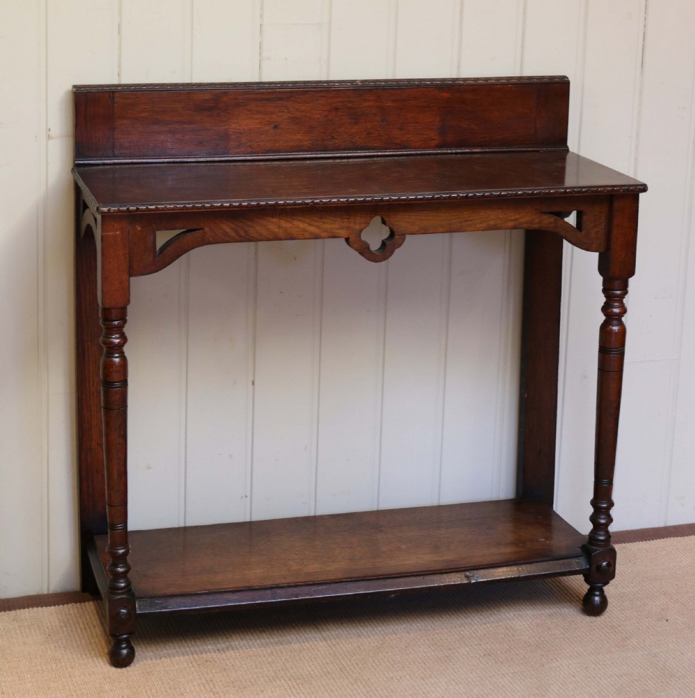 Oak Two Tier Hall Table  View III