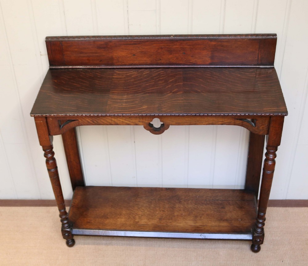 Oak Two Tier Hall Table  View IV