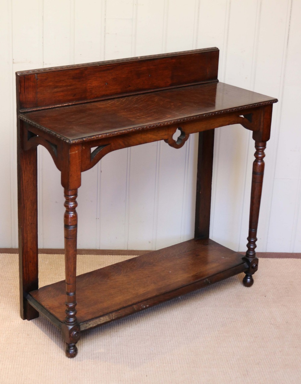 Oak Two Tier Hall Table  View VI