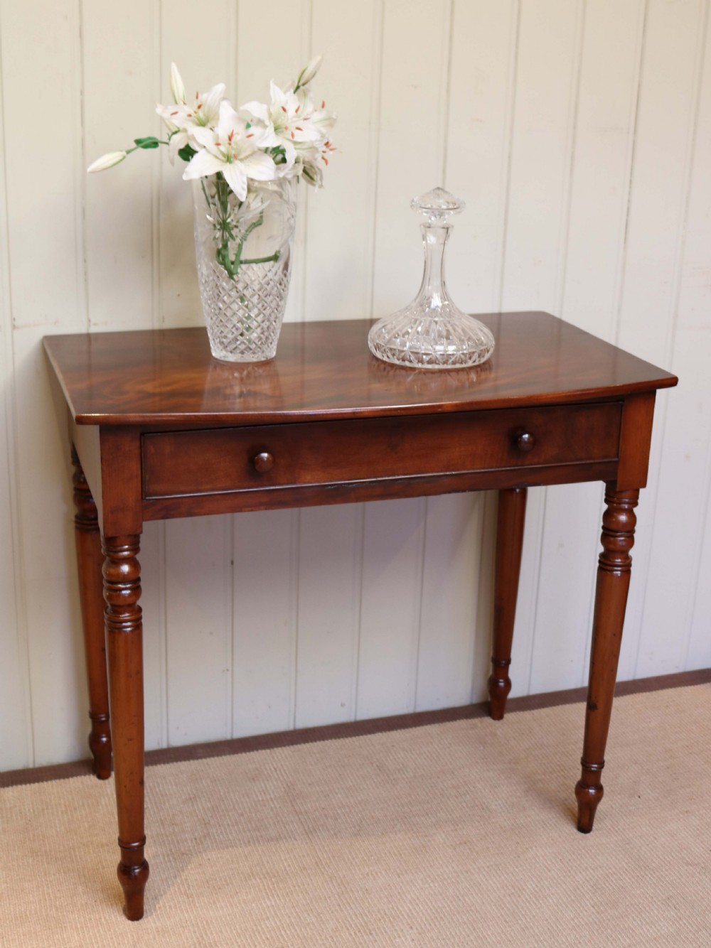Early 19th Century Mahogany Bow Front Side Table View VI