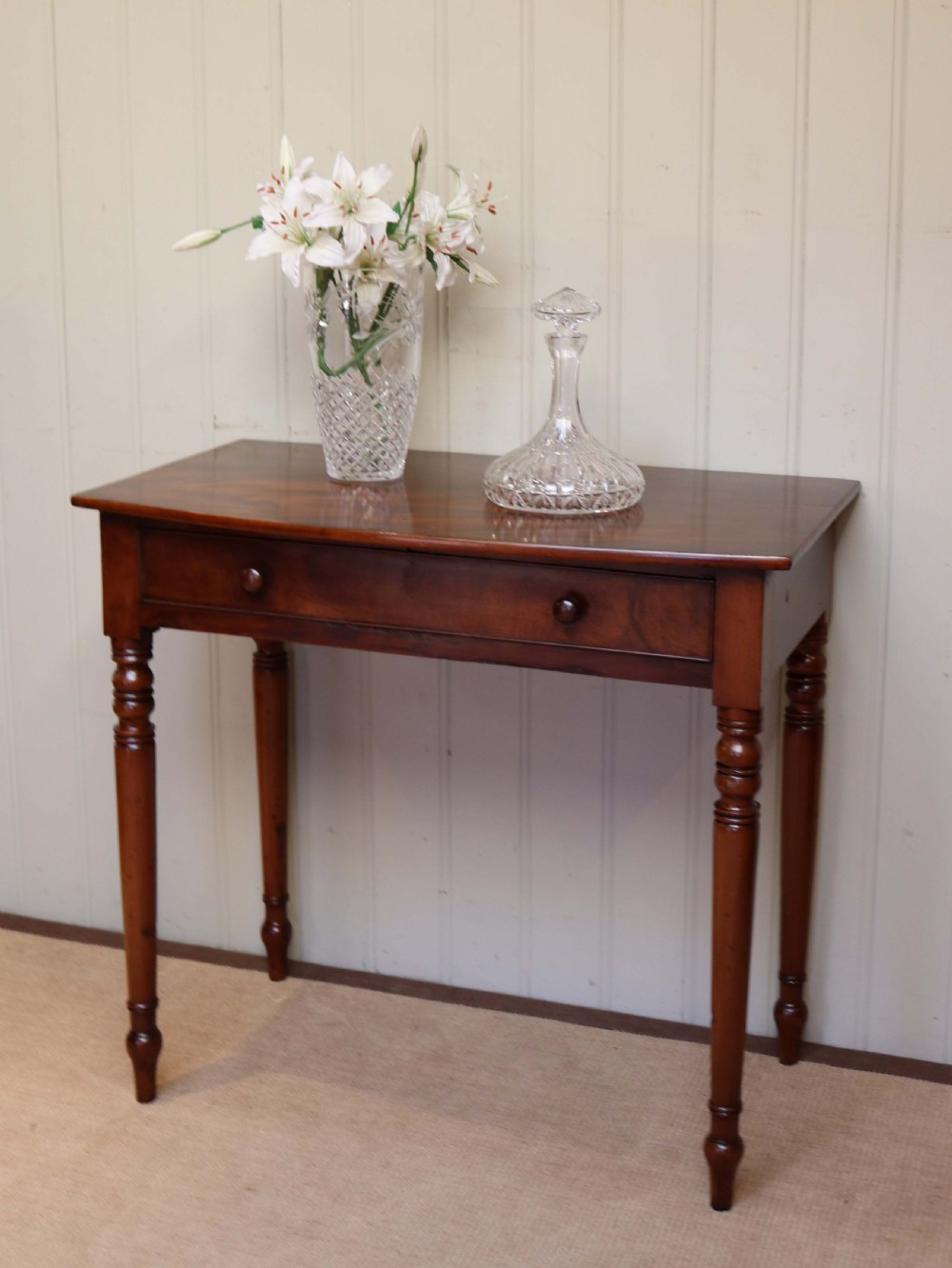 Early 19th Century Mahogany Bow Front Side Table View VIII